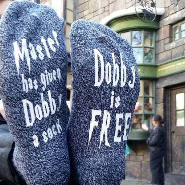 Master Has Given Dobby A Sock Dobby Is Free Novelty Socks